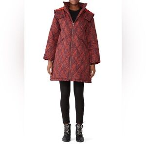 Cinq à Sept Red Quilted Coat